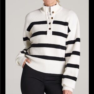 American Tall Women's Button Front Mock Neck Sweater